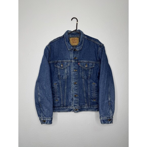 Vintage Levis Trucker Jacket Mens 42 L Blanket Lined Made In USA 71506-0316 VTG